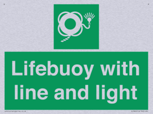 Lifebuoy with line and light